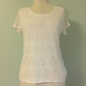 White lace top with back zipper